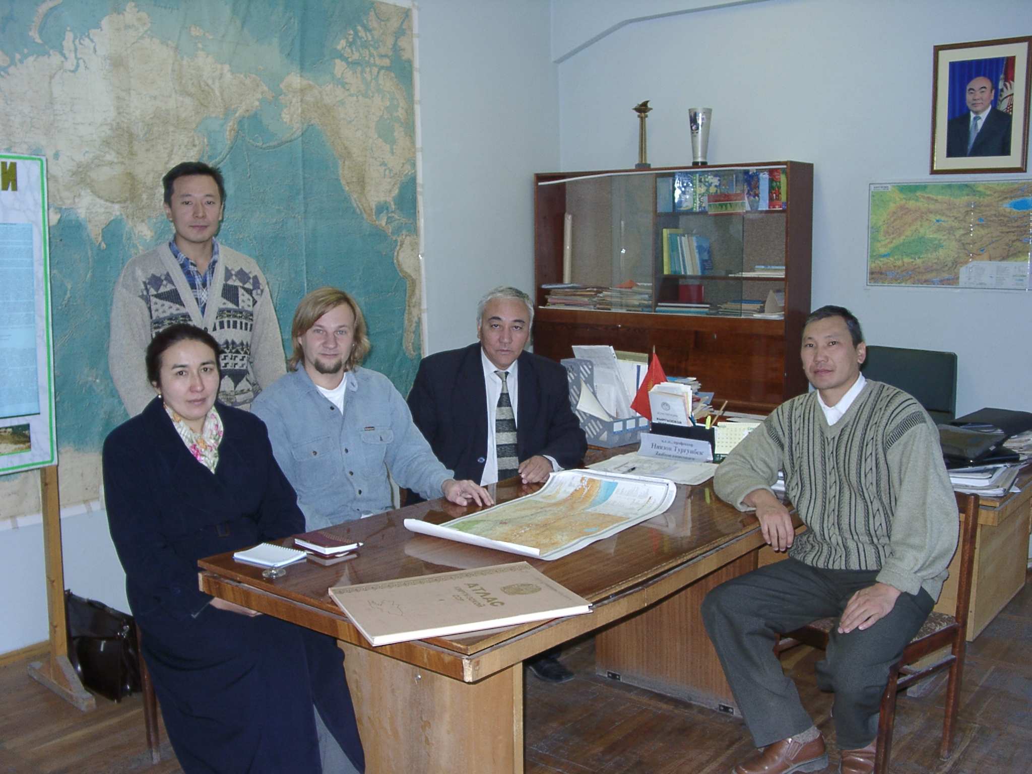 2004, at the Kyrgyz National University in the city of Bishkek 2004 Pavel in Bishkek with Almagul